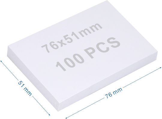 Autocolante de Notițe Albe 76*51mm 100 Bucăți 28327 Tpster