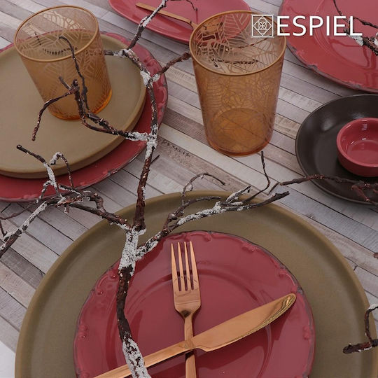 Espiel Essentials Servierplatte Rechteckig Keramik Rot 19.5x10.5cm 1Stück