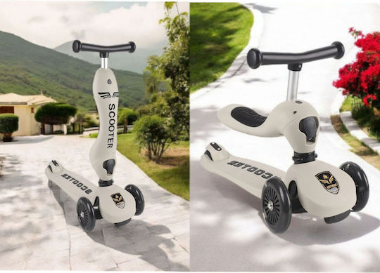 Kinderroller 3-Rad mit Sitz für 18 Monate Grau