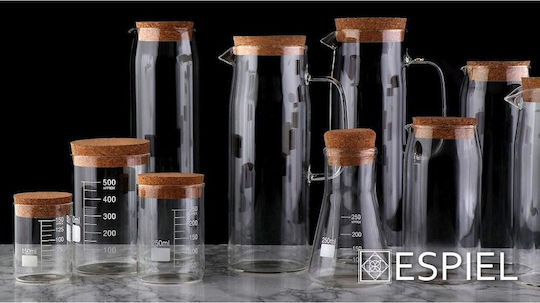 Espiel Espiel Glaszucker-Vase mit Kork Weiß 500ml