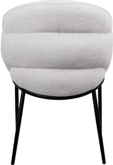 Carmen Dining Room Fabric Chair Cream 59x60.5x83.5cm