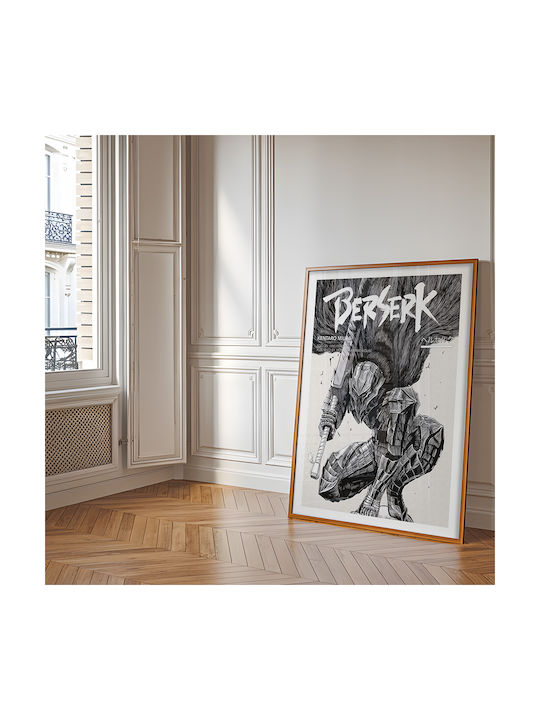 Poster Berserk Guts An128 21cm X 30cm Λευκό Κάδρο Pvc