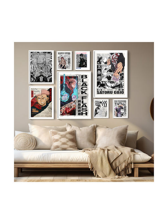 Poster Jujutsu Kaisen Black Flash An137 30cm X 40cm