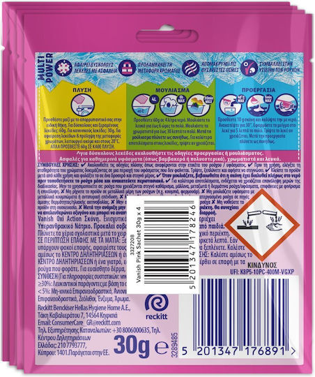 Vanish Oxi Action Fleckenreiniger als Pulver 30gr 4Stück