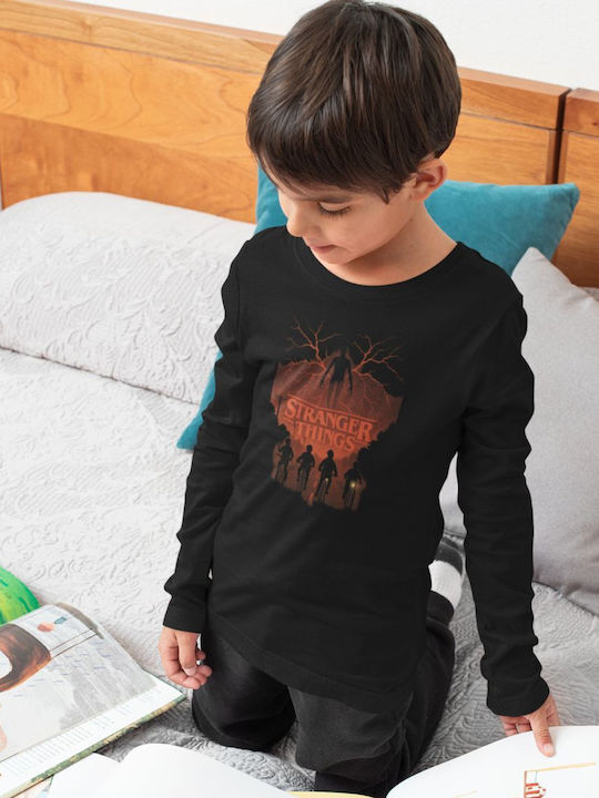 Kinderhemd Langarm Black Stranger Things