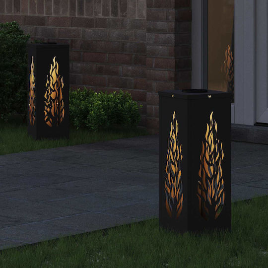 vidaXL Set of 2 Solar Lights Street Warm White with Photocell 18cmx18cmx50cmcm