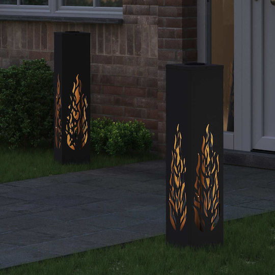 vidaXL Set of 2 Solar Lights Street Warm White with Photocell 18cmx18cmx80cmcm