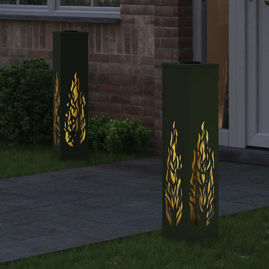 vidaXL Set of 2 Solar Lights Street Warm White with Photocell 18cmx18cmx80cmcm