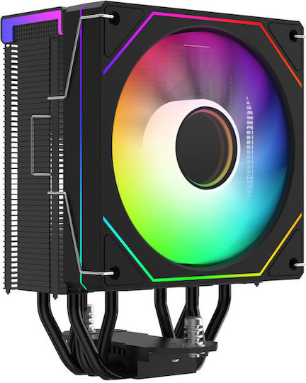 Cpu Cooler Progaming Thermoguard Dtx 5 Heatpipes Real-time Cpu Temperature Display 120mm Argb Pwm Fan 360w Black