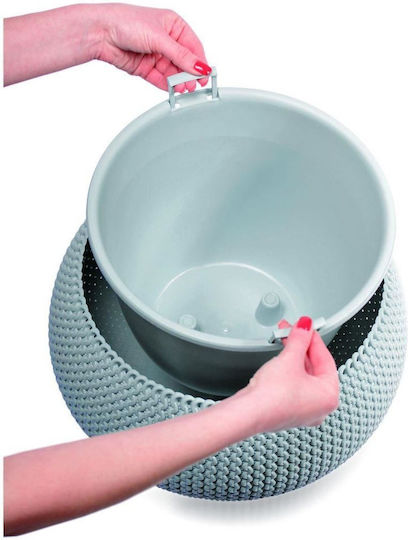Prosperplast Flower Ghiveci Plastic Albastru 29x29εκ.