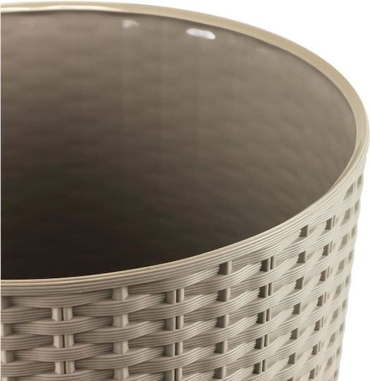 Prosperplast Planter Rattan Brown 40x40cm.