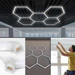Lustră Decorativă Hexagon Alb