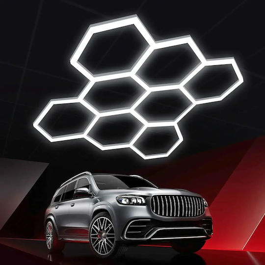 Lustră Decorativă Hexagon Alb