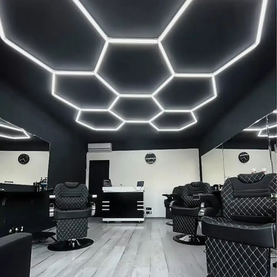 Lustră Decorativă Hexagon Alb