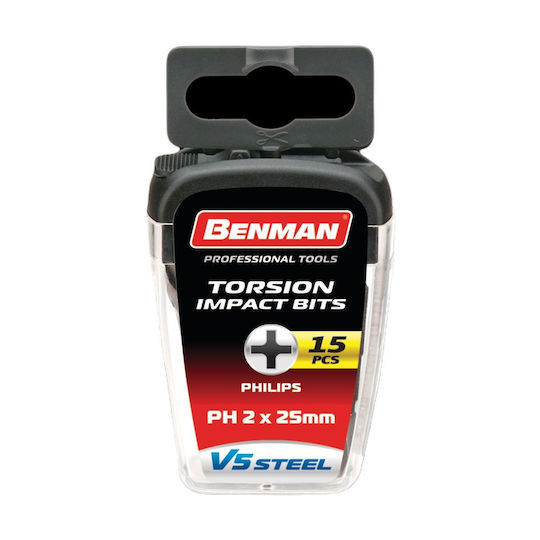 Benman Бит за Винтоверт Кръст с Размер PH3 3x25mm