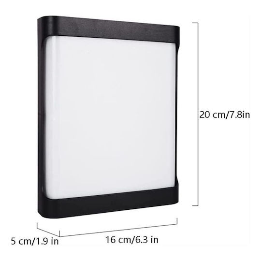 Lumină de exterior montată pe perete LED IP65 20W cu Alb Rece Lumină 20x16x5εκ.