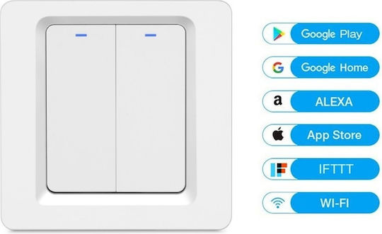 Wireless Wandschalter Beleuchtung Zwei-Wege mit Rahmen