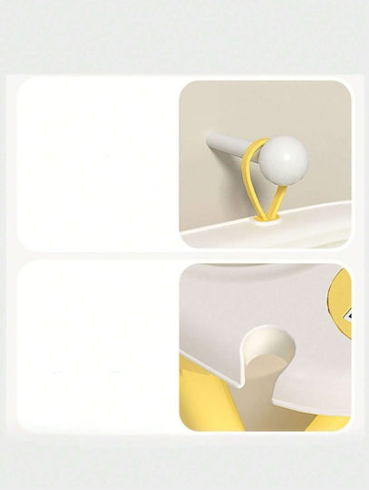 Little Mom Faltbare Babybadewanne mit Thermometer Gelb