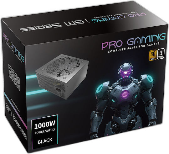 ProGaming 1000W Черен Компютърно захранване Пълен модул 80 Plus Gold (PGPSU1000B1)