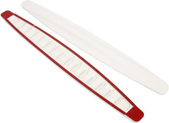 Techstar Set Bandă Protectoare Design Prag Ușă Bară Universală Model Auto Cauciuc Aspect Fibră de Carbon 40cm Alb