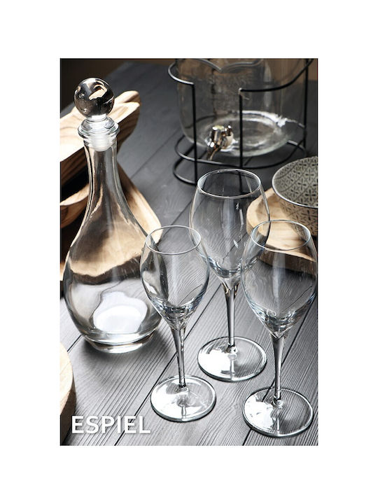 Espiel Monte Carlo Set of Glasses for White and Red Wine made of Glass in Red Color 6pcs