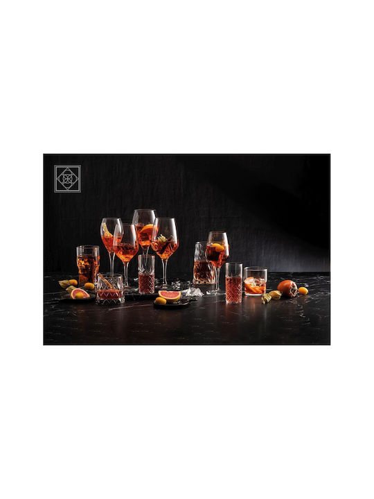 Espiel Monte Carlo Set of Glasses for White and Red Wine made of Glass in Red Color 6pcs