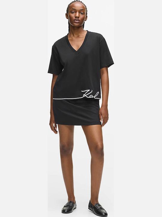 Logo Γυναικείο T-shirt Μαύρο