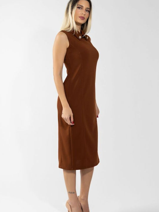 Summer Midi Dress Camel