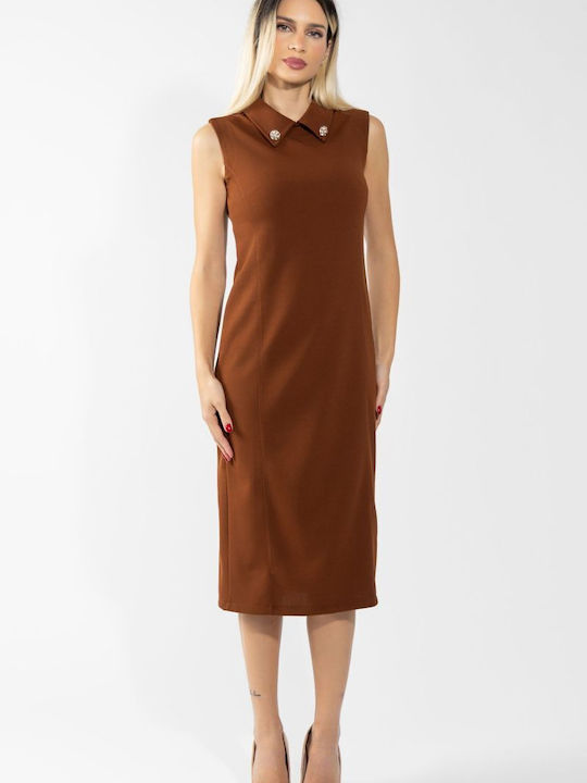 Summer Midi Dress Camel