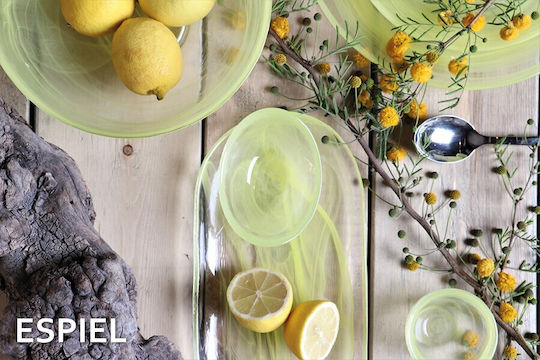 Espiel Espiel Set Glasses White Wine Cocktail Drinking Glasses from Glass in Yellow Color 120ml 6 Pieces