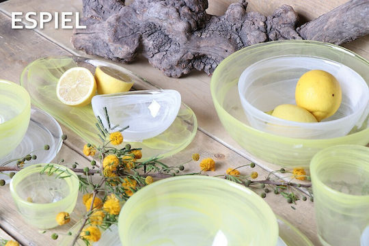 Espiel Espiel Set Glasses White Wine Cocktail Drinking Glasses from Glass in Yellow Color 120ml 6 Pieces