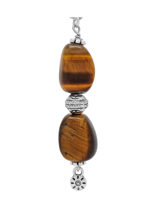 Keychain Eye Tiger Silver Brl146