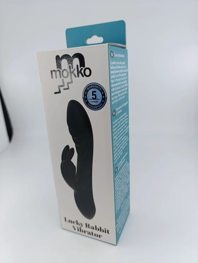 Mokko Toys Lucky Rabbit Δονητής Rabbit 20.4cm Μαύρος