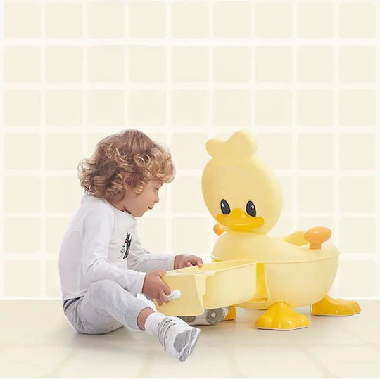 Little Mom Potty Vas cu Capac Galben