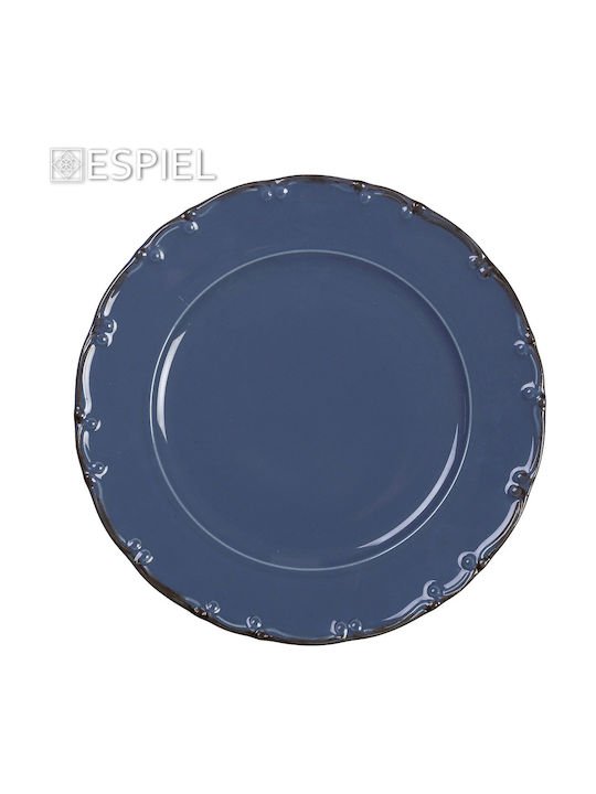 Espiel Liana Plate Soup made of Porcelain Light Blue 23cm 6pcs