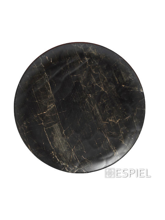 Espiel Black Wood Чиния Плитко Дърво Черен с Диаметър 23см 6бр