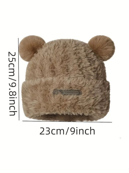 Feminin Earmuff Tricotat în culoarea Maro
