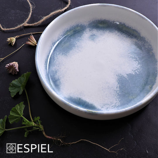 Espiel Step Πιάτο Ρηχό από Πορσελάνη Γαλάζιο με Διάμετρο 21cm 6τμχ