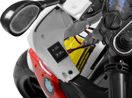 Motocicletă Pentru Copii BMW 528 RR Cu Pornire Cu Cheie Electrică 12 Volți Neagră Pentru 3+ Ani