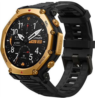 Amazfit T-Rex 3 Pro Titanium 44mm Waterproof Smartwatch (Black / Gold)