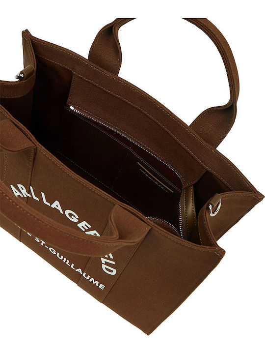 K Rsg Square Fabric Women's Tote Bag Brown