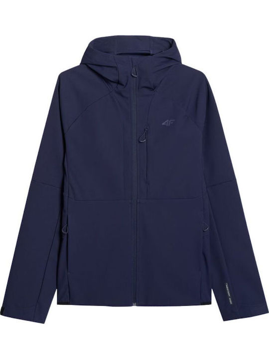 Winter Jacket Softshell Waterproof and Windproof Navy Blue
