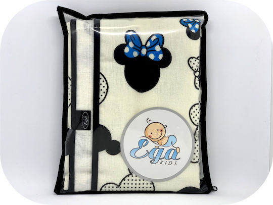 Minnie Mouse Baby Burp Cloth Negru 80x80εκ.