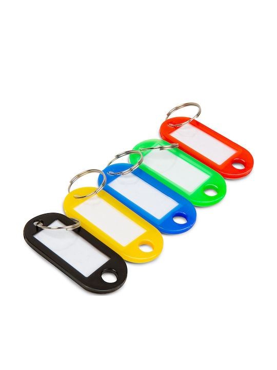 Key Tags 5 Colours Plastic 50 Pieces Pack Key Tags 5 Colours Plastic 50 Pieces Pack