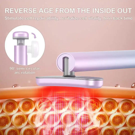 4 In 1 Facial Massage Device Alhena Microcurrent Red Light Therapy Facial Massage Therapeutic Heat Smoother Softer Rejuvenated Skin La005