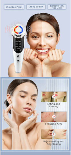 Professional 7-in-1 Facial Treatment Skin Rejuvenation Device Alhena Ems Face Lifting Device Massage Light Phototherapy Anti-aging Device Lifting M8807 White