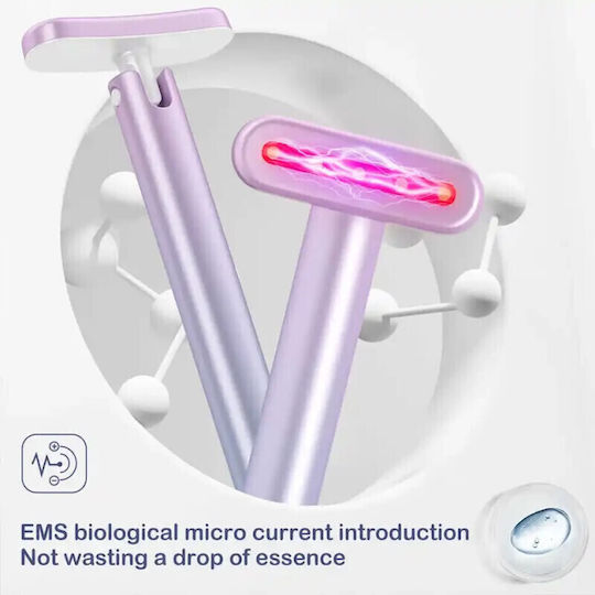 4 In 1 Facial Massage Device Alhena Microcurrent Red Light Therapy Facial Massage Therapeutic Heat Smoother Softer Rejuvenated Skin La005