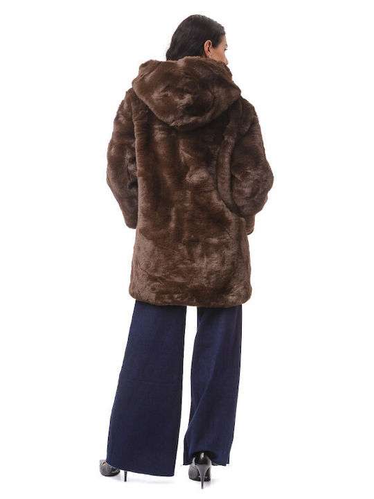 Frauen Pelz Brown