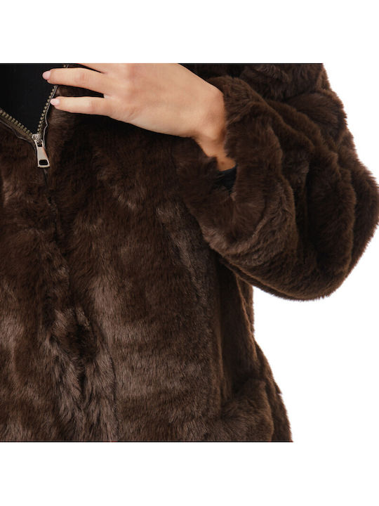 Frauen Pelz Brown