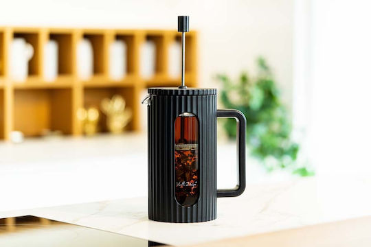 Vialli Design Livio Black French Press Tea Coffee 1 L